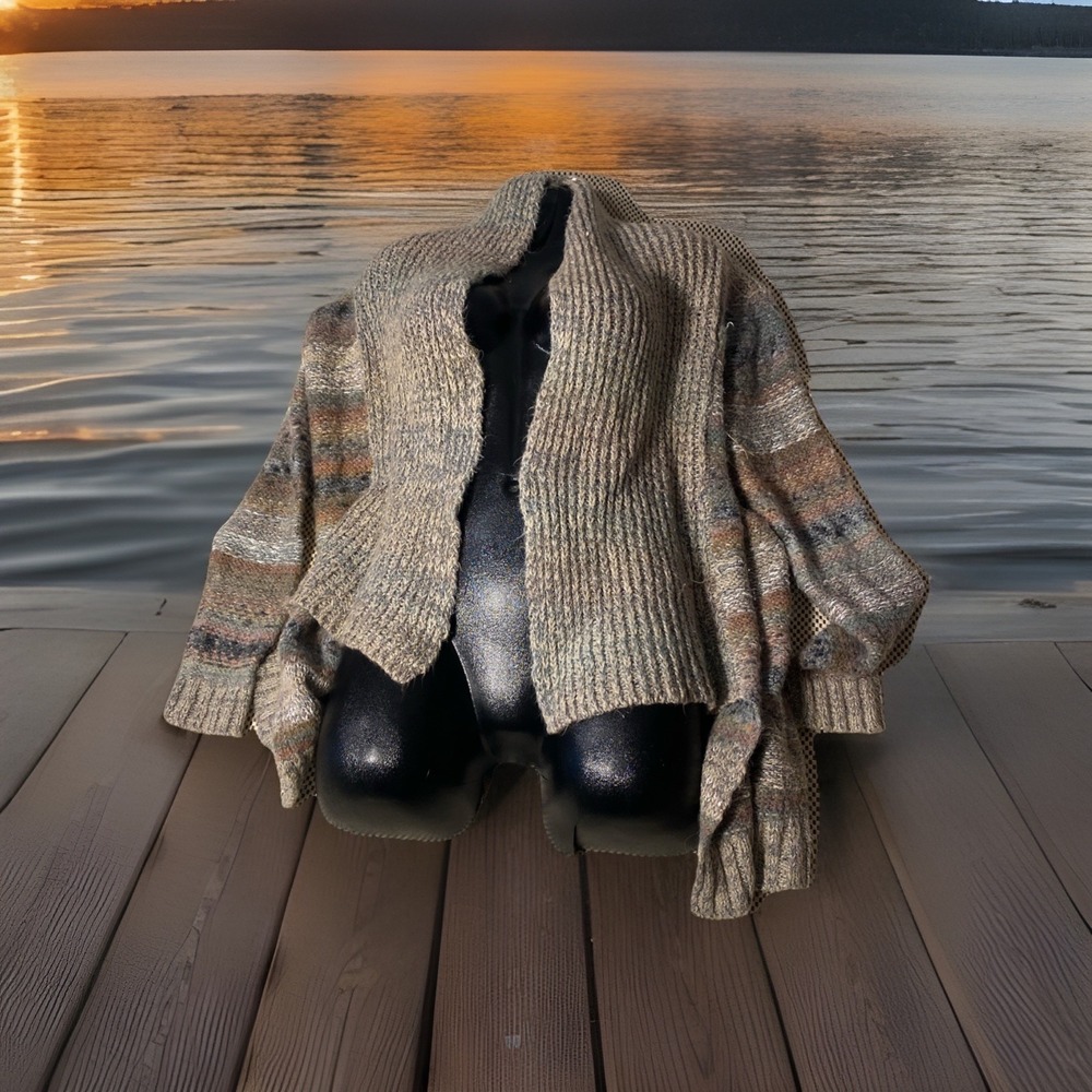 Maurices Open Cardigan Sweater Large‎ Multi Color